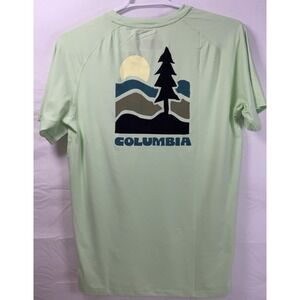 NWT Men's Columbia Dri-Fit Explorers Canyon Back Graphic T-Shirt Green - XL